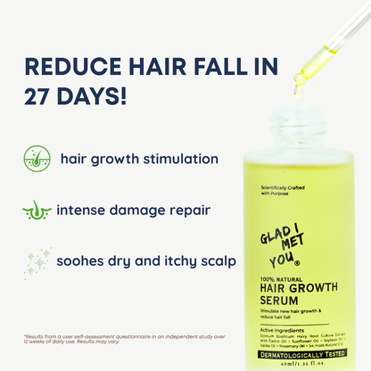 Glad I Met You The Complete Hair Duo — Hair Growth Serum (40ml) + Anti Dandruff Shampoo (100ml)