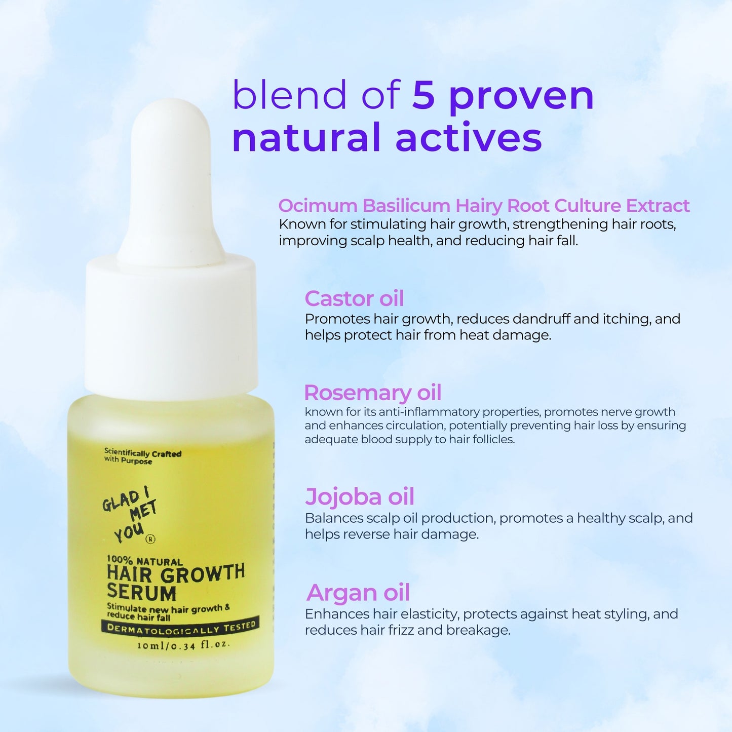 100% Natural Hair Growth Serum | 10ml (pack of 1)