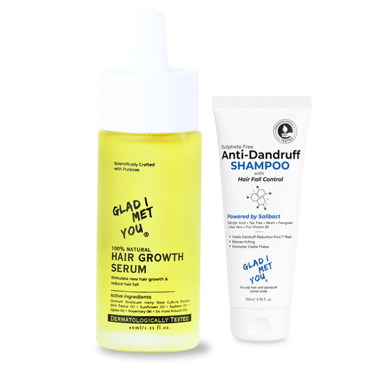 Glad I Met You The Complete Hair Duo — Hair Growth Serum (40ml) + Anti Dandruff Shampoo (100ml)